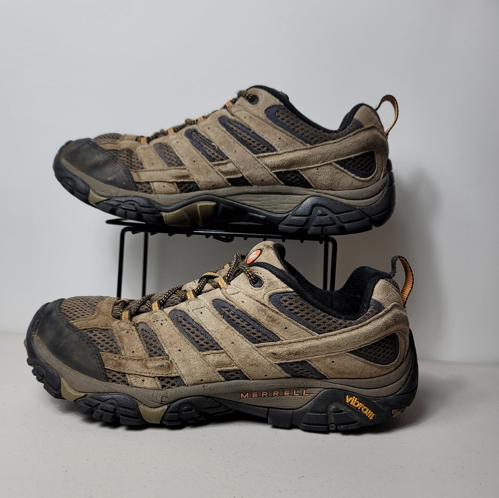 Merrell Walnut Moab 2 Ventilator Vibram Outdoor Trail Hiking Shoes Men's Sz 9.5